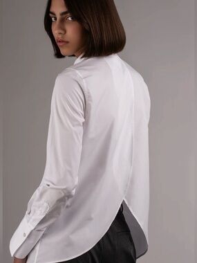 Pink Tartan Cutaway Tunic Shirt - White